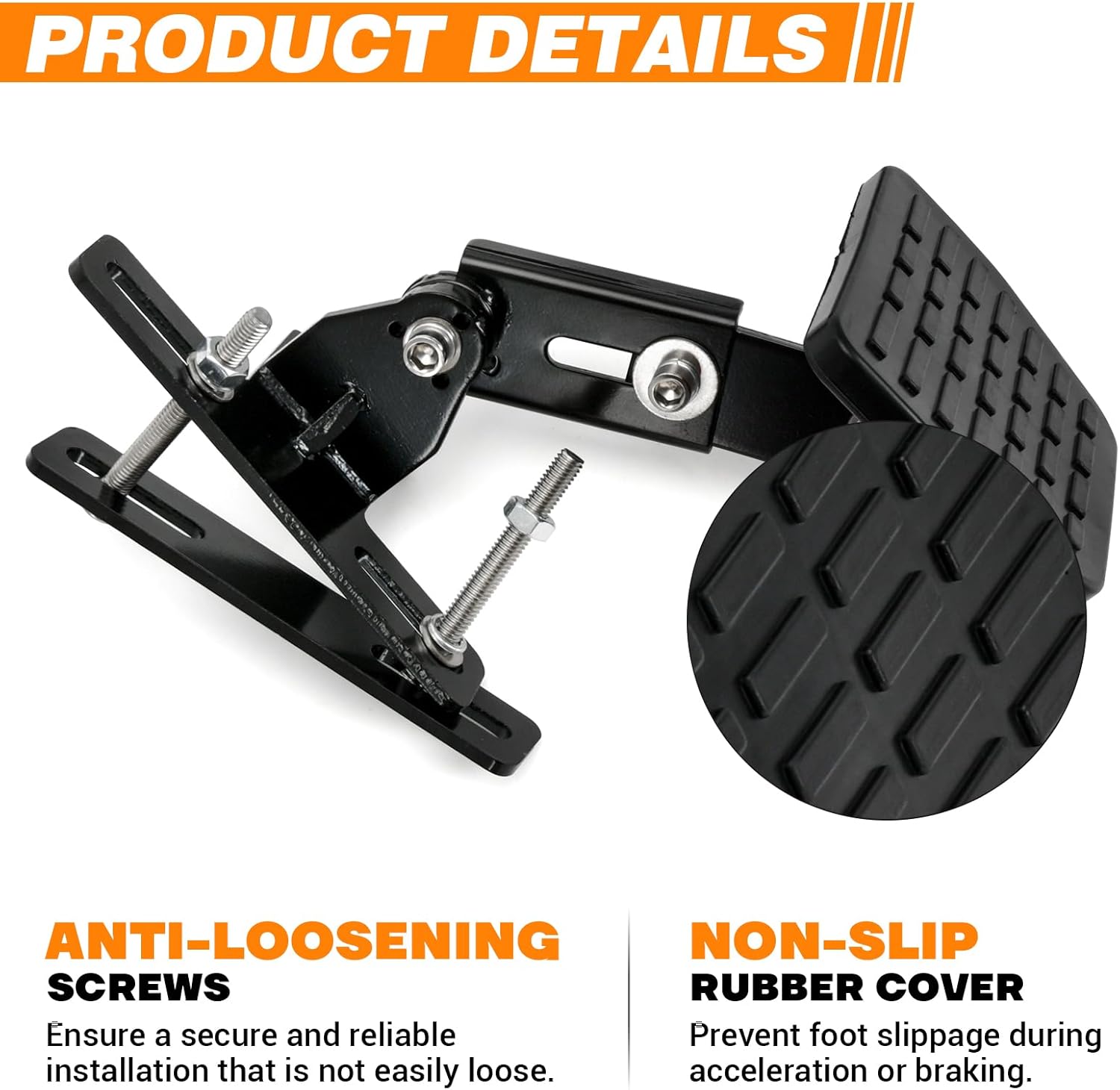 Auto Vehicles Brake and Accelerator Pedal Extenders Adjustable Length and Angle for Short Drivers People Driving Cars,Works for Cars,Go Kart,Ride on Toys