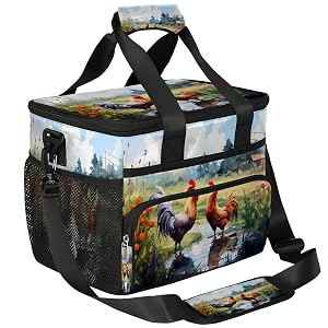 Lunch Box for Men Heavy Duty Insulated Lunch Bag for Women Rural Hens Lunchbox for Adults Lunch Cooler