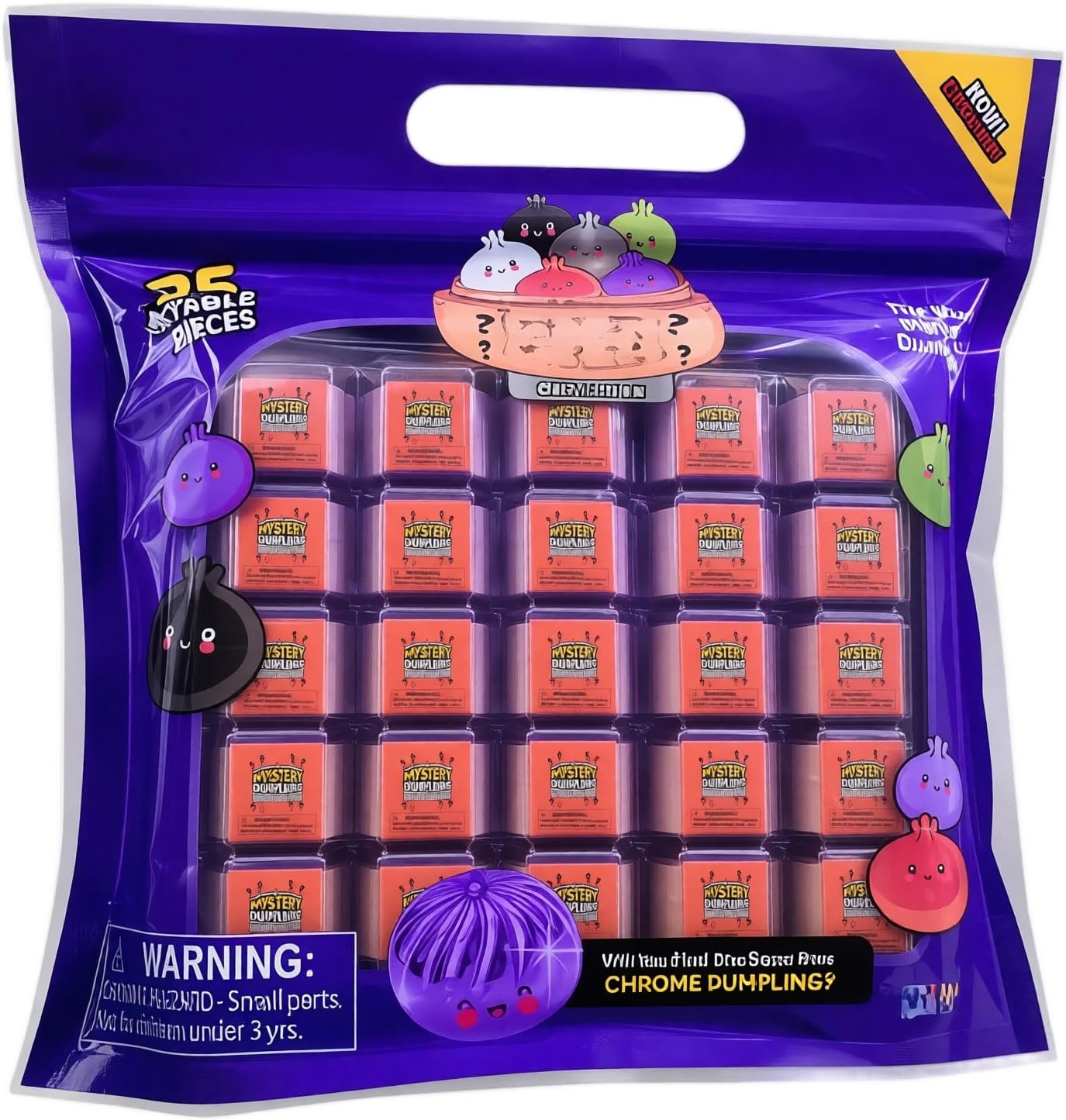 25 PCS Mini Squishy Dumplings Extra Mini Mystery Dumpling Set