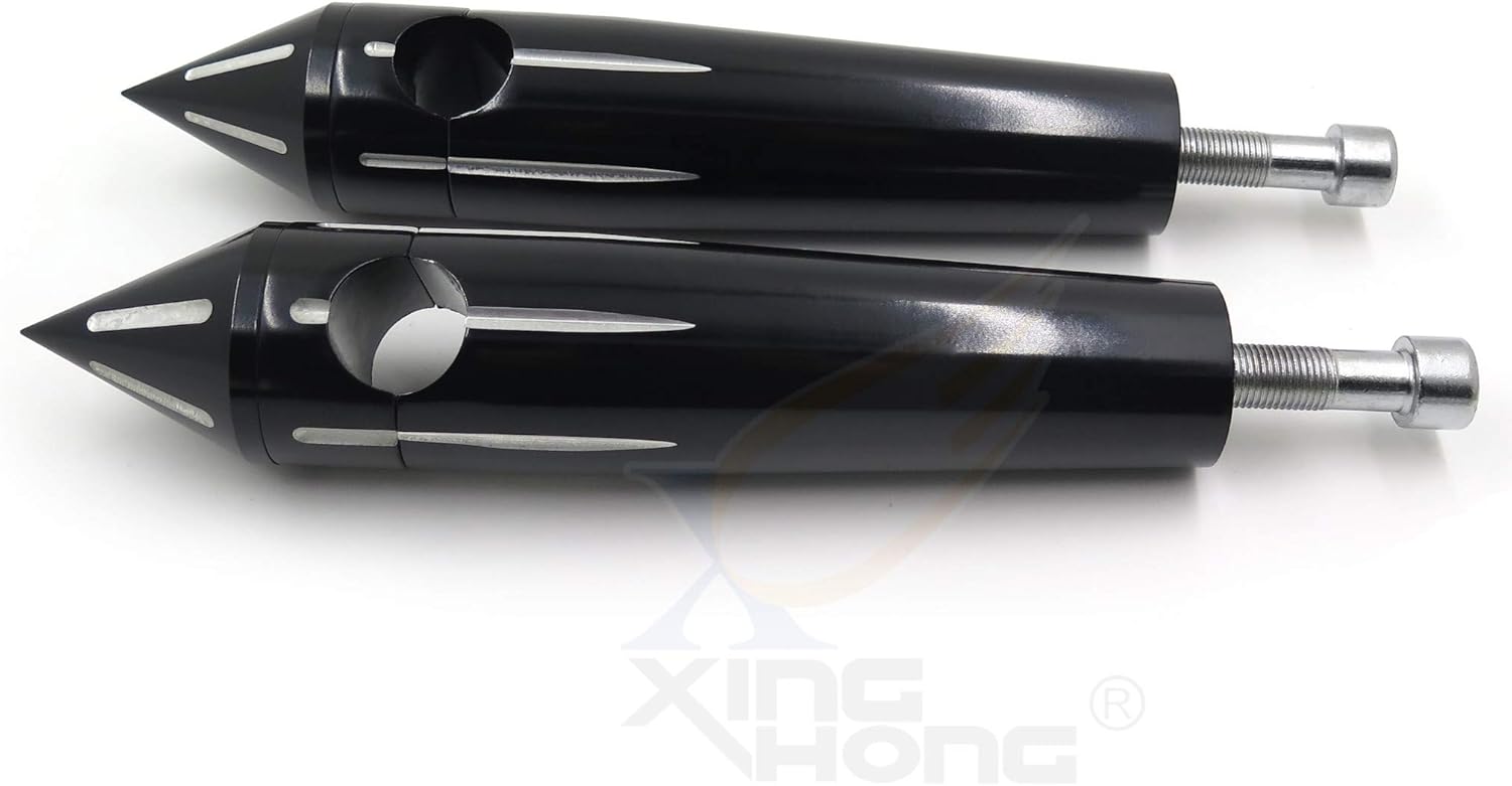 XKH- Motor 1'' Spike Risers 6'' HANDLEBAR Compatible with V Star 650 Classic Custom Silverado Road Star BLACK [B00YB44FMA]