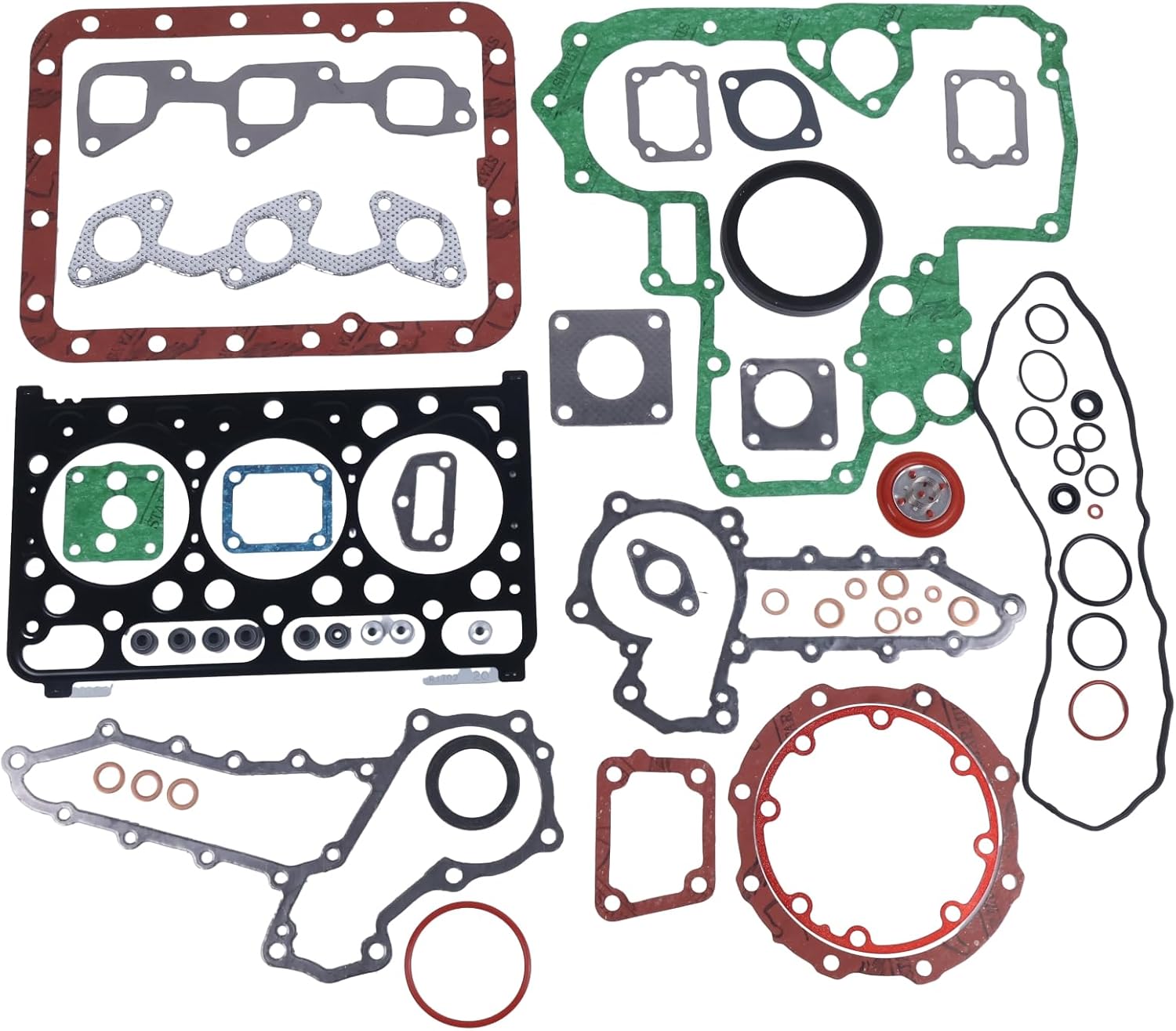 FridayParts Full Gasket Kit 1G720-03311 1G72003311 Compatible for Kubota D1703 D1803 Engine 325C 325D Replacement