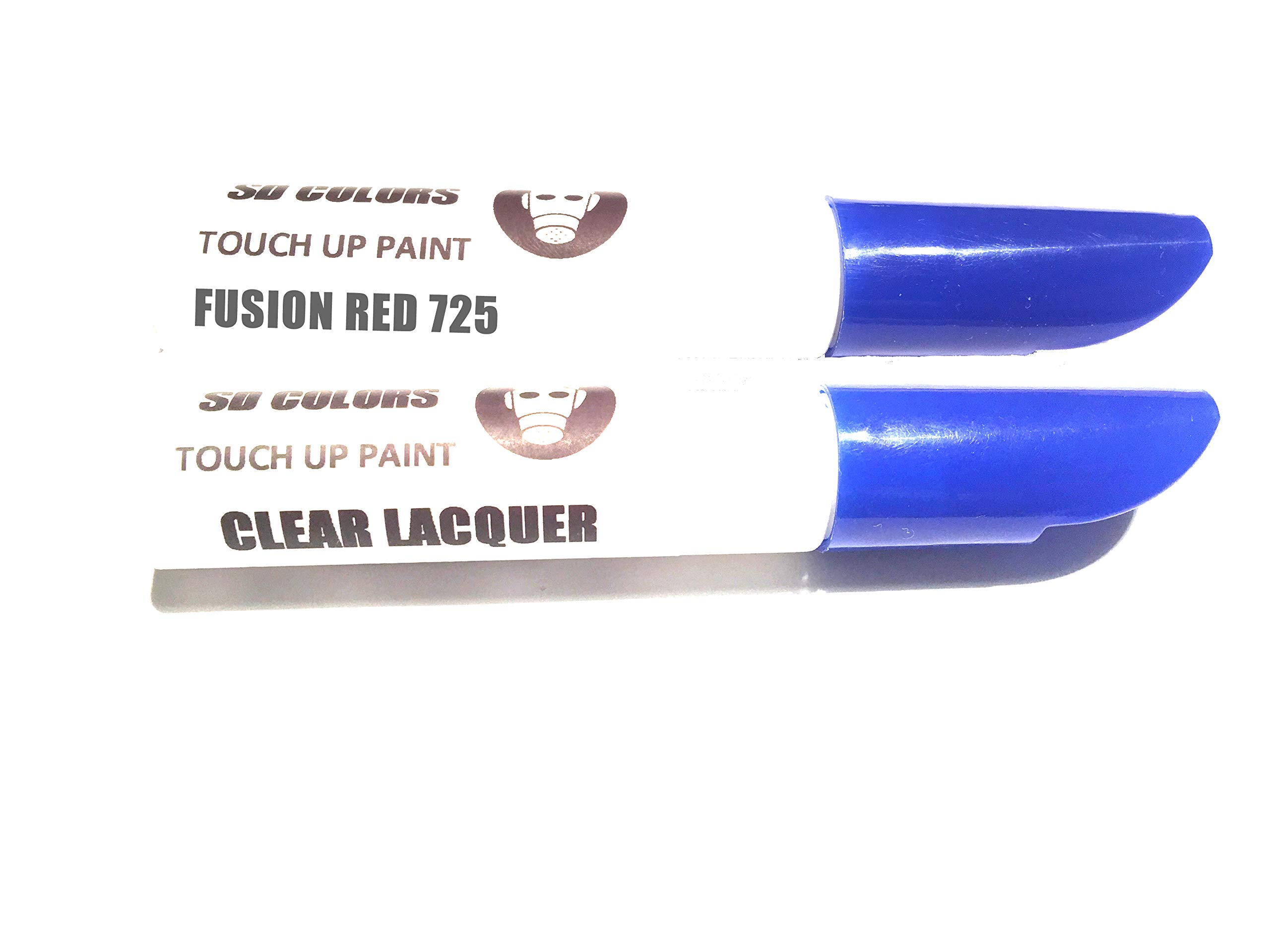 Sd Colors Paint+Lacquer Fusion Red 725 New Touch Up Paint Pen Repair Kit 12Ml Scratch Chip Brush Color Code 725 Fusion Red (Paint+Lacquer)