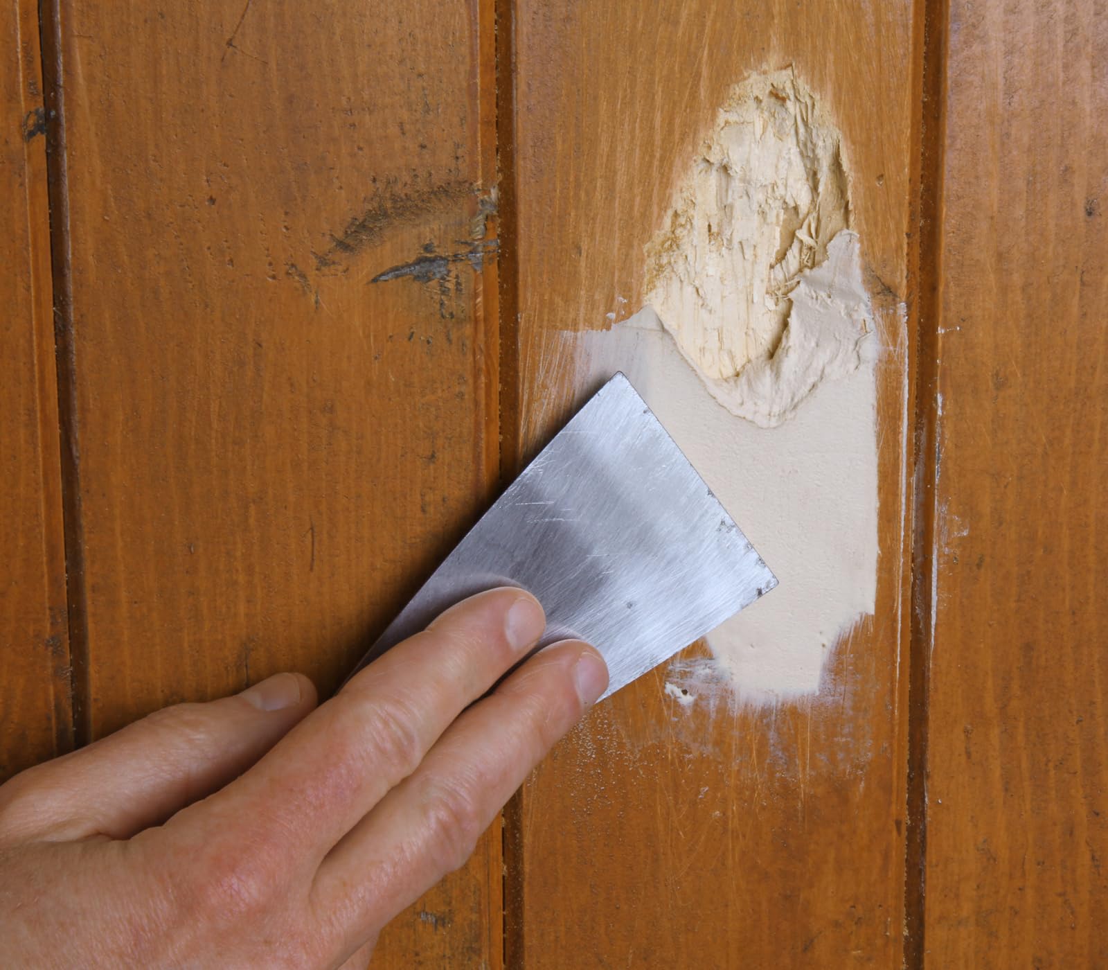 Semin - Reboucheur Bois - Sem Wood - Traitement des Trous et Fissures - Intérieur/extérieur - Finition Bois Clair - Prêt à l’emploi - Seau de 1 kg (Lot de 3)