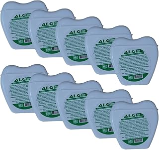 Fio Dental AlgDental com Sabor de Menta – 25m | Kit com 10 Unidades | Anti-Cárie e Anti-Placa | Higiene Bucal Completa – ALGSUN