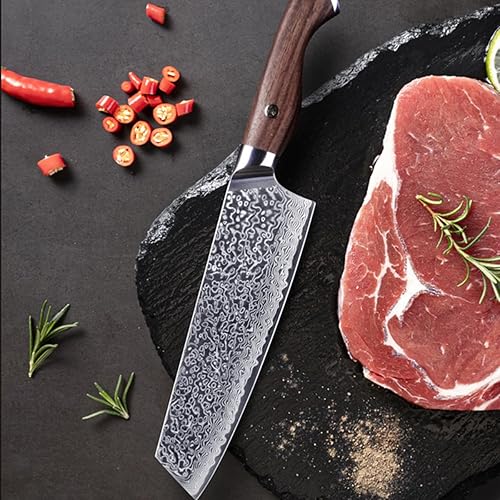 Miniatura 4 de Juego de cuchillos de 3 piezas, utensilios de cocina, juego de cuchillos de chef profesional de Damasco de espiga completa, hoja de acero inoxidable