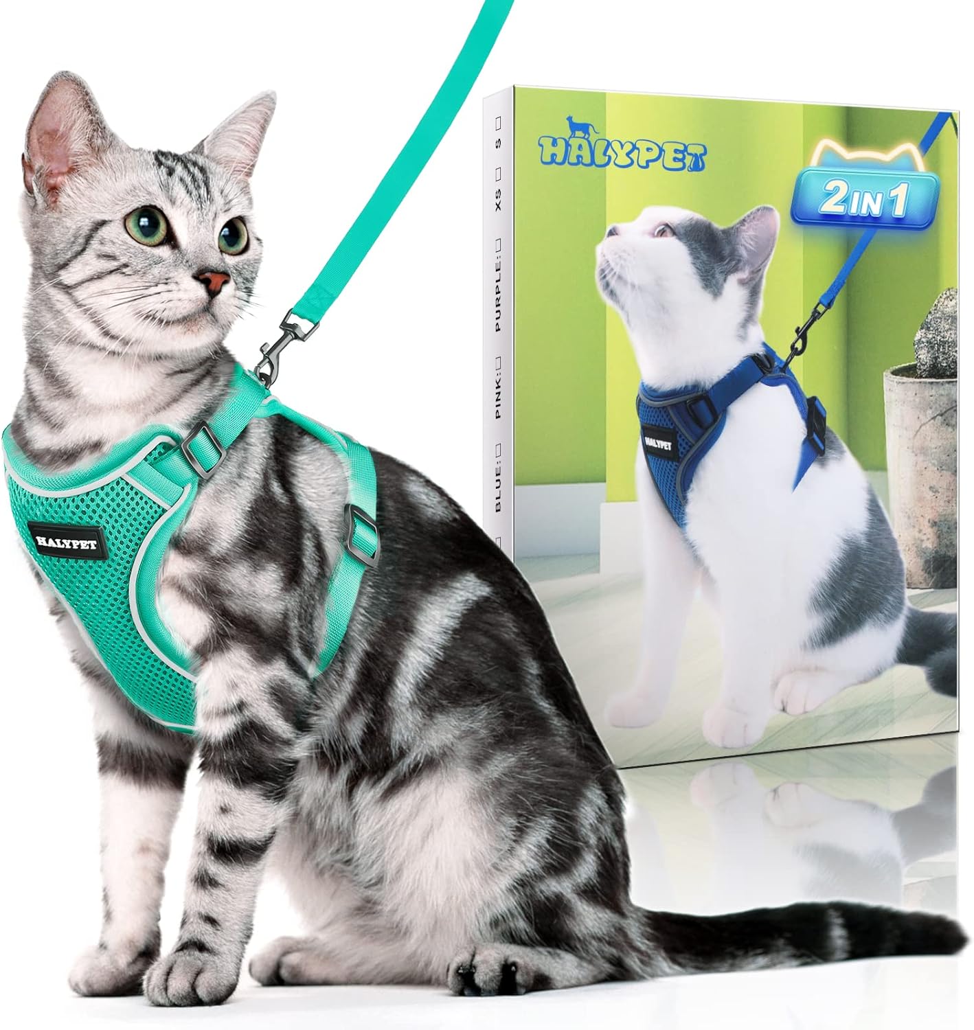 Pet Supplies Halypet [MAX Safety] Cat Harness and Leash Set