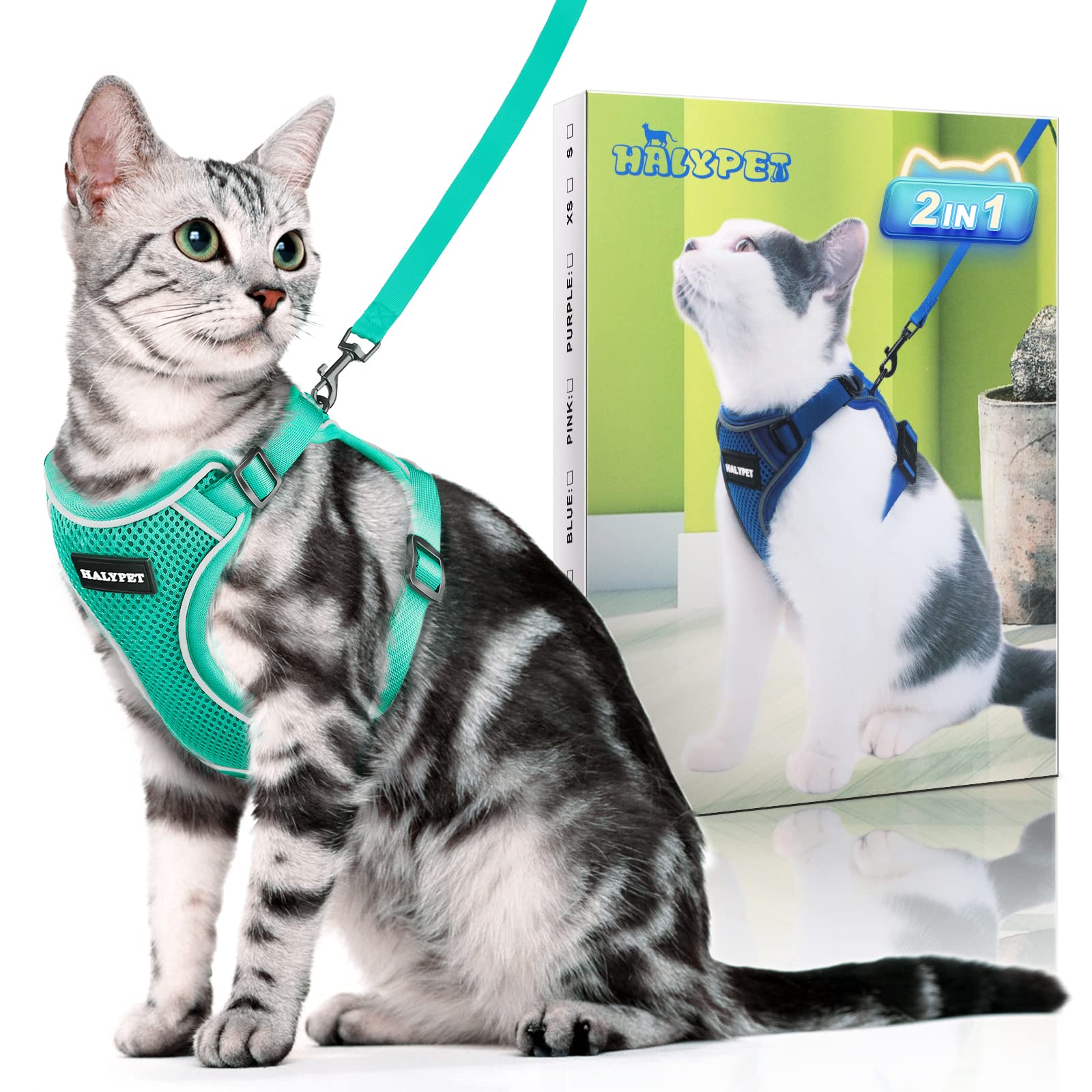 Houdini™ Cat Harness and Leash - Escape Resistant, Light and Safe