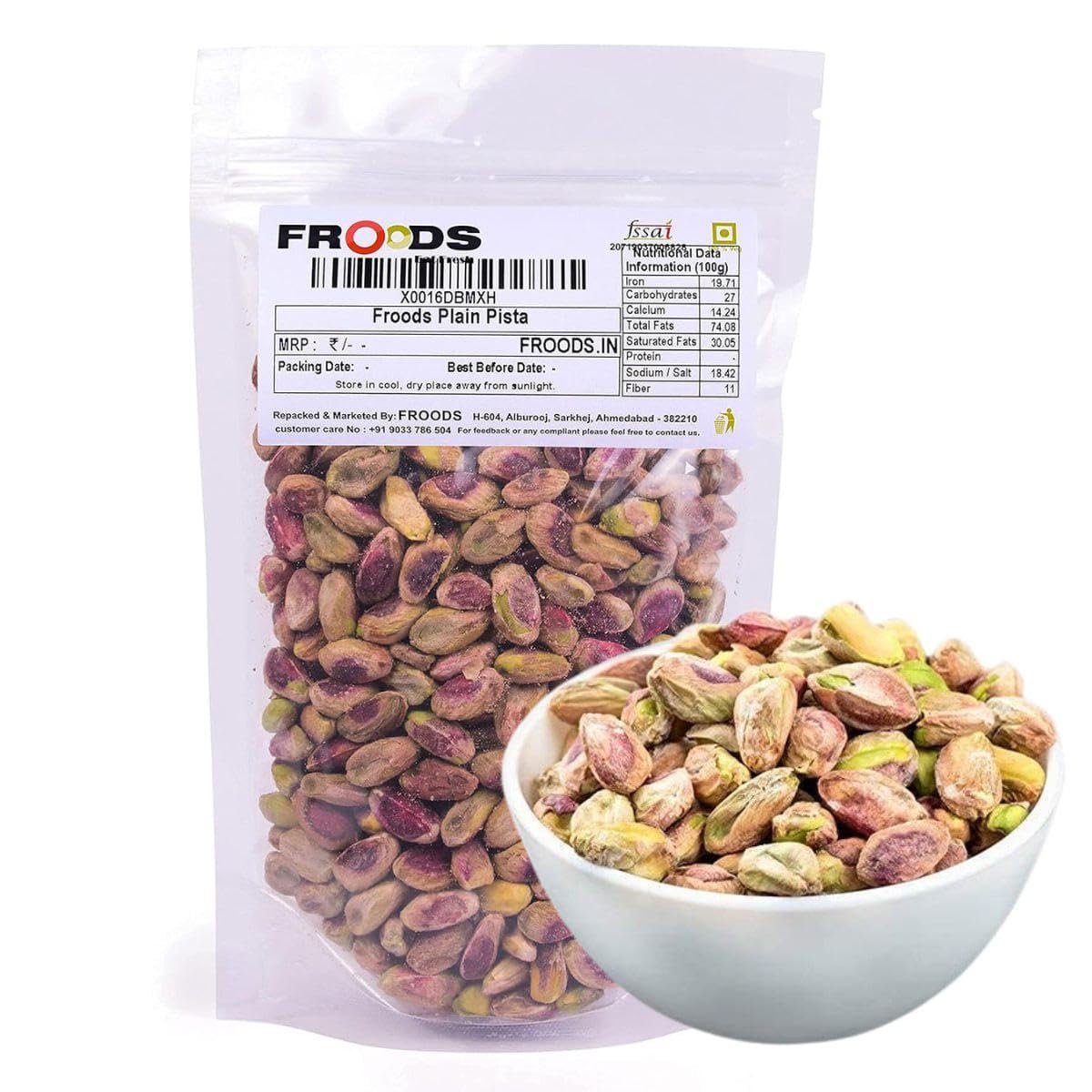 Froods Plain Pista Without Shell, Premium Pista Kernels Plain 100G (B08868DMT7) Amazon Price History, Amazon Price Tracker