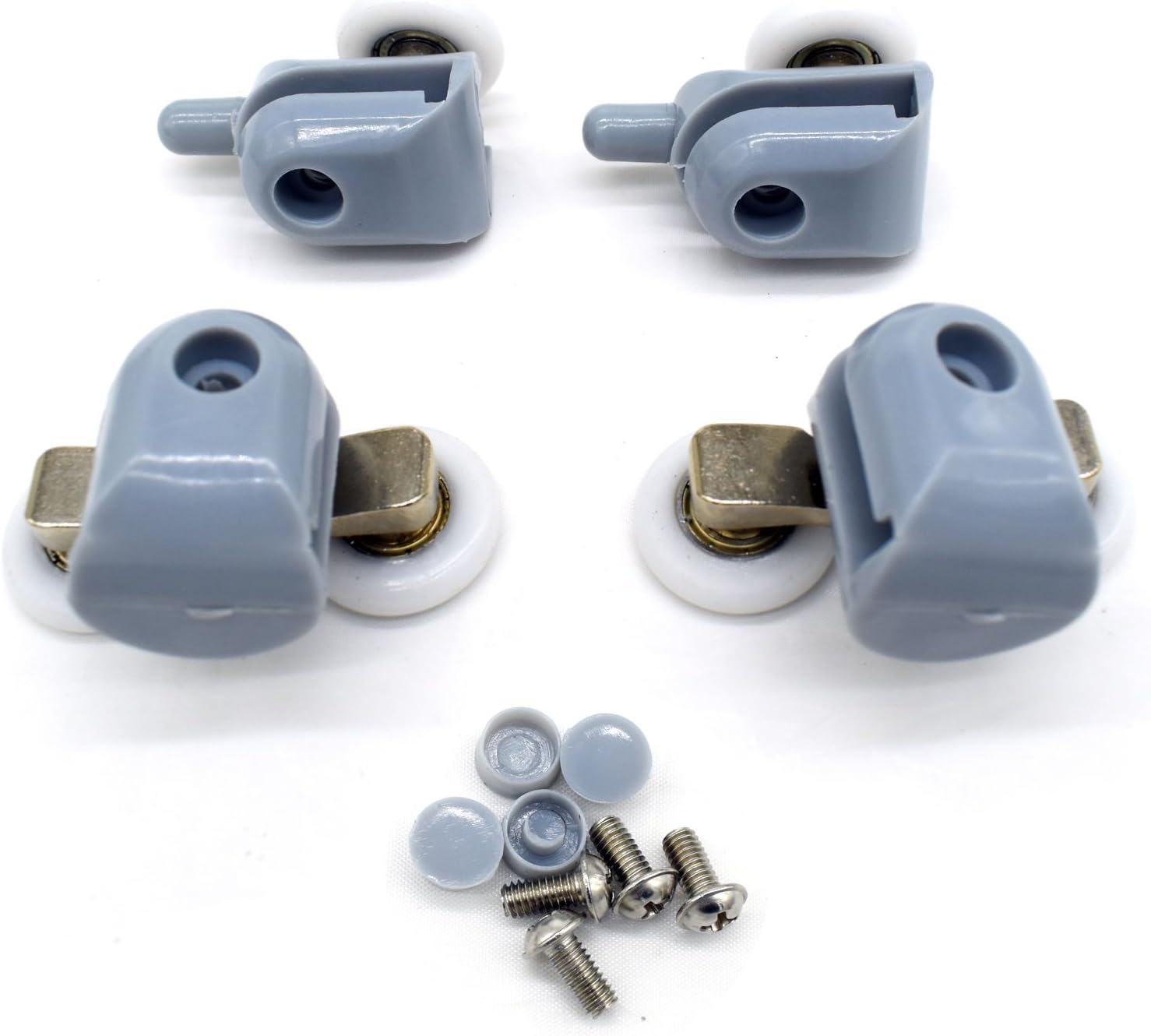 8 Pcs Top/Bottom Shower Door Rollers/Runners/Pulleys/Wheels Bathroom Replacement Parts 22mm Diameter thumbnail