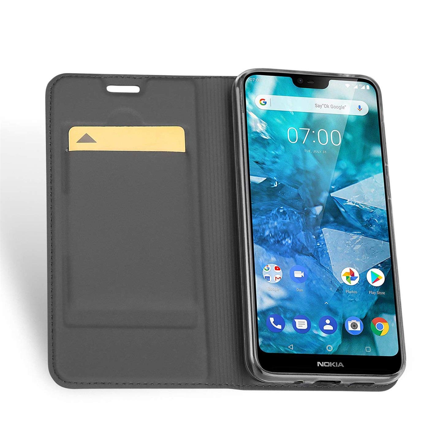 Verco Case compatible with Nokia 3.2, Flip Wallet Cover with Magnetic Closure for Nokia 3.2 Phone Case - black - Image 4