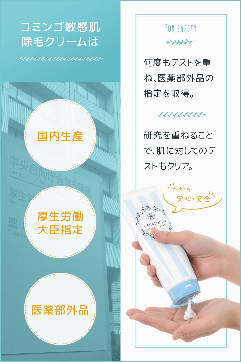 Amazon.co.jp: COMINGO(コミンゴ) 除毛クリーム 脱毛 敏感肌 メンズ 