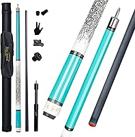 Vista 8 de Taco de Billar de Fibra de Carbono 12.5mm Punta Arcoíris Baja Deflexión Taco de Billar con Junta de Pin Uni-loc y Extensión Taco de Billar-20 oz