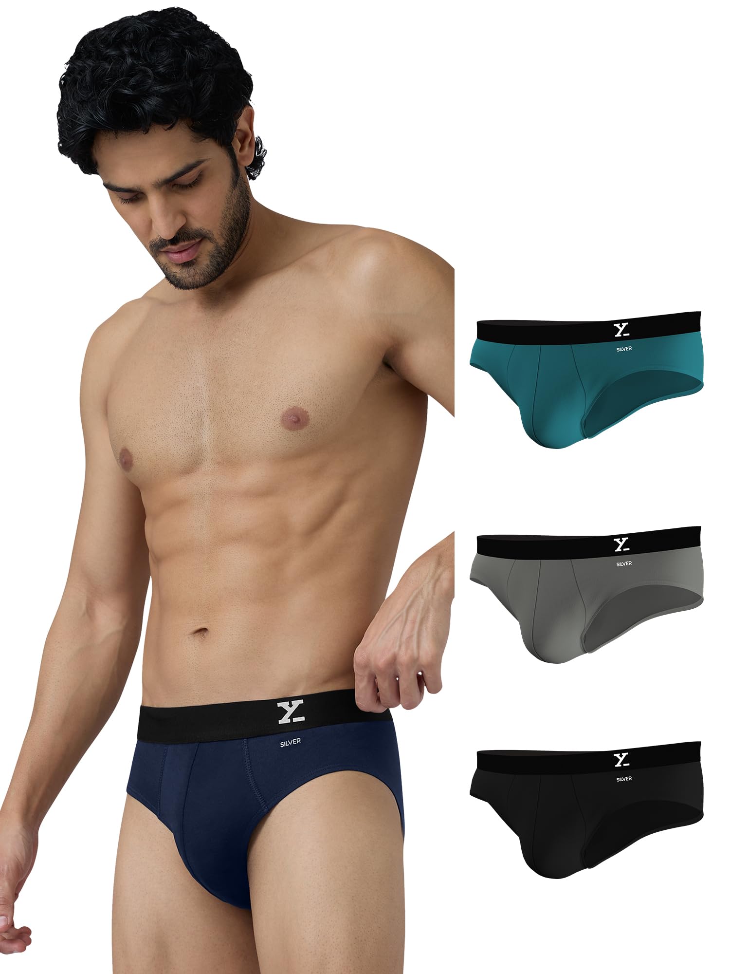 xyxx Men's Aero Super Combed Cotton Regular Fit Solid Antibacterial Briefs with No Marks Waistband (Pack of 4)-picture-52