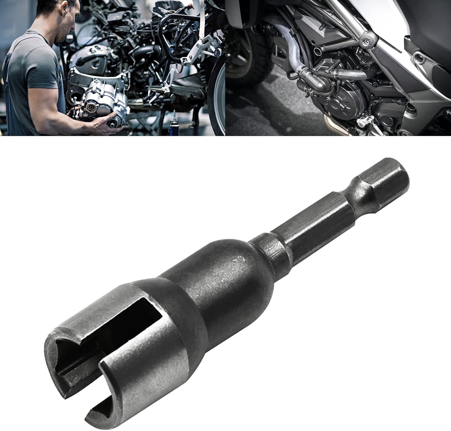 1/4" Hexagonal Shank Socket Adapter Nut For Power Tool Slotted Butterfly Bolt Socket Wrench Electric Screwdriver Sleeve Butterfly Socket Tool