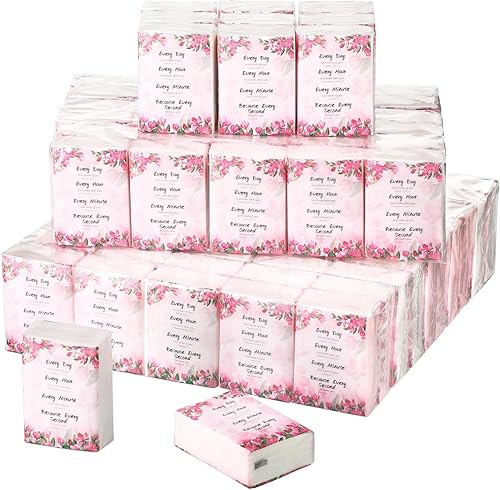 Zhanmai Pañuelos faciales cristianos, 100 bolsillos, pañuelos de bolsillo, versículos de la Biblia, pañuelos de viaje, tamaño de viaje, papel