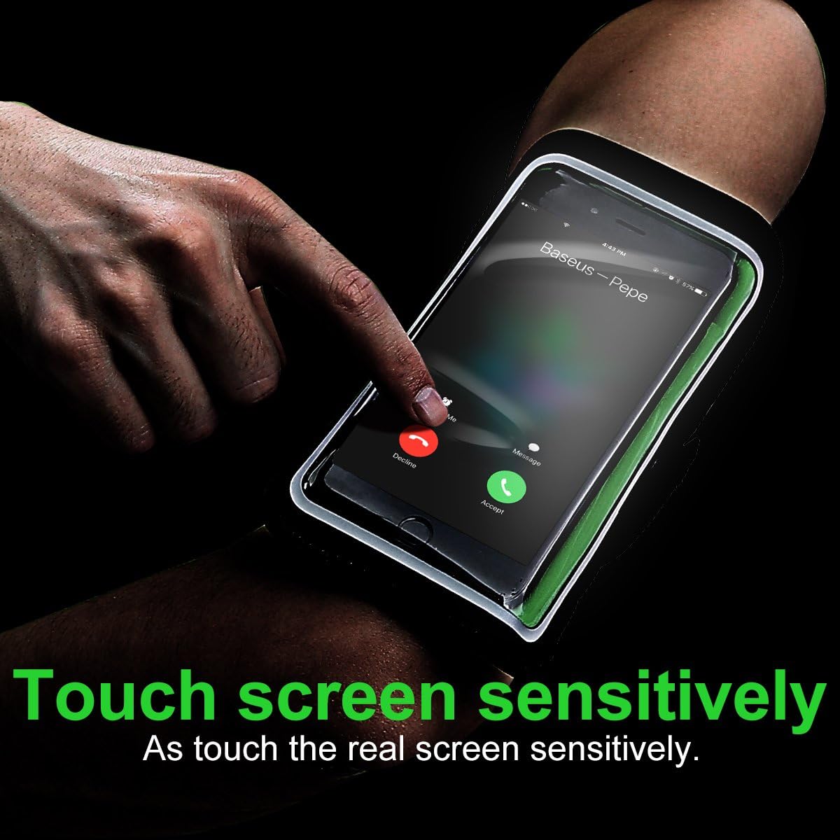 Baseus Move Armband for Up to 5.0 inch Phones - Green