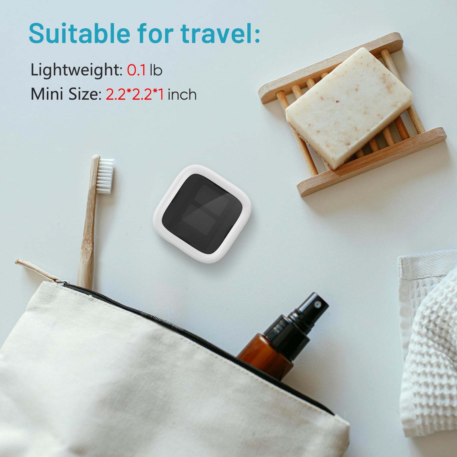 StarWin Funda limpiadora de cepillos de dientes, cubierta de cepillo portátil, soporte y estuche de viaje para cepillos de dientes, color blanco