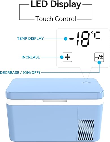 Miniatura 5 de Refrigerador portátil de doble zona para automóvil, refrigerador de 12 voltios, 25 cuartos de galón, 12 V, congelador de 12 V24 V CC 110  240