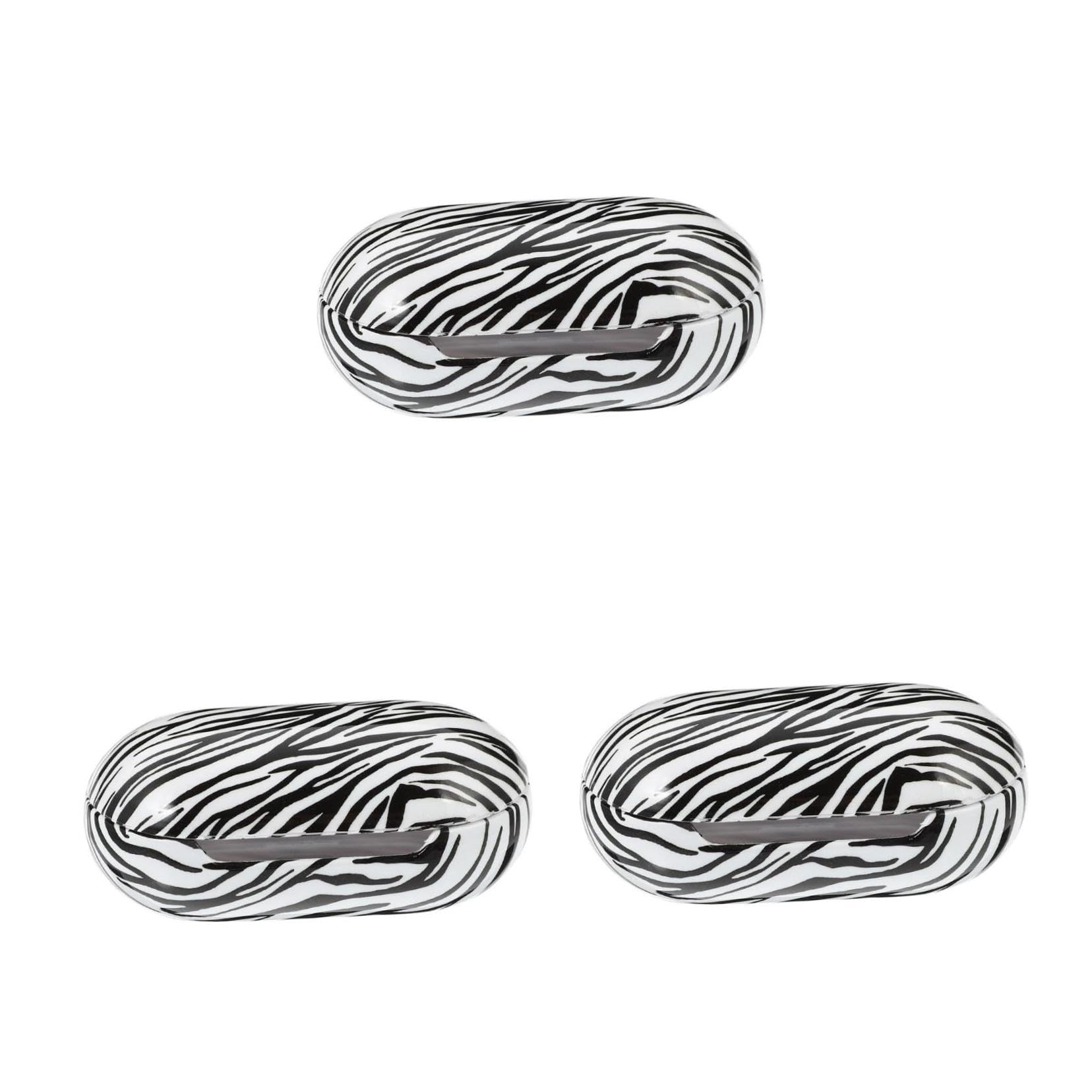 OSALADI 3stücke Zebra-Muster Kopfhörerschutzhülle Für Buds Plus Tragbare wasserdichte Und rutschfeste Schutzhülle Mit Kratz Und Stoßfestigkeit Stylisches Design Als Für Freunde Und