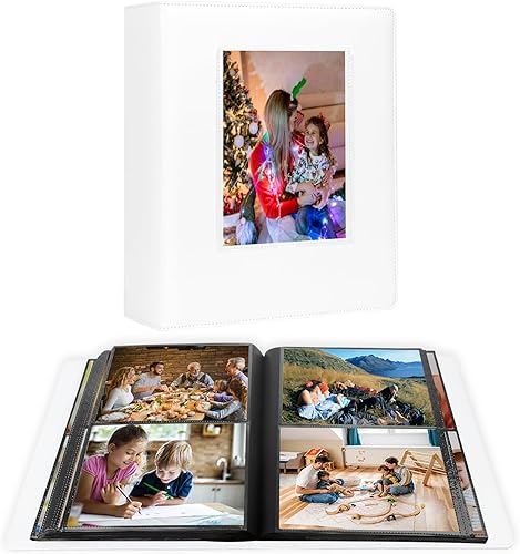 Álbum de fotos de 5 x 7 pulgadas, 272 bolsillos para fotos de 5 x 7 pulgadas, álbum de fotos de 5 x 7 pulgadas, cubierta de cuero de gran capacidad,