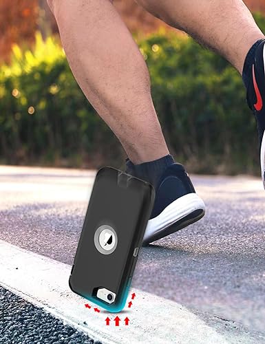 Miniatura 6 de MXX Funda protectora resistente para iPhone SE 202022 con protector de pantalla, 3 capas, goma resistente, clip giratorio para cinturón de 360