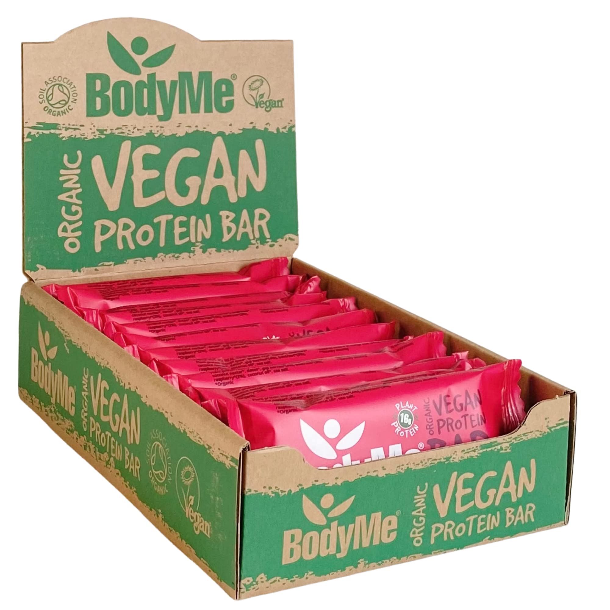 BodyMe Organic Vegan Protein Bar Raw Beetroot Berry 12 x 60g Vegan