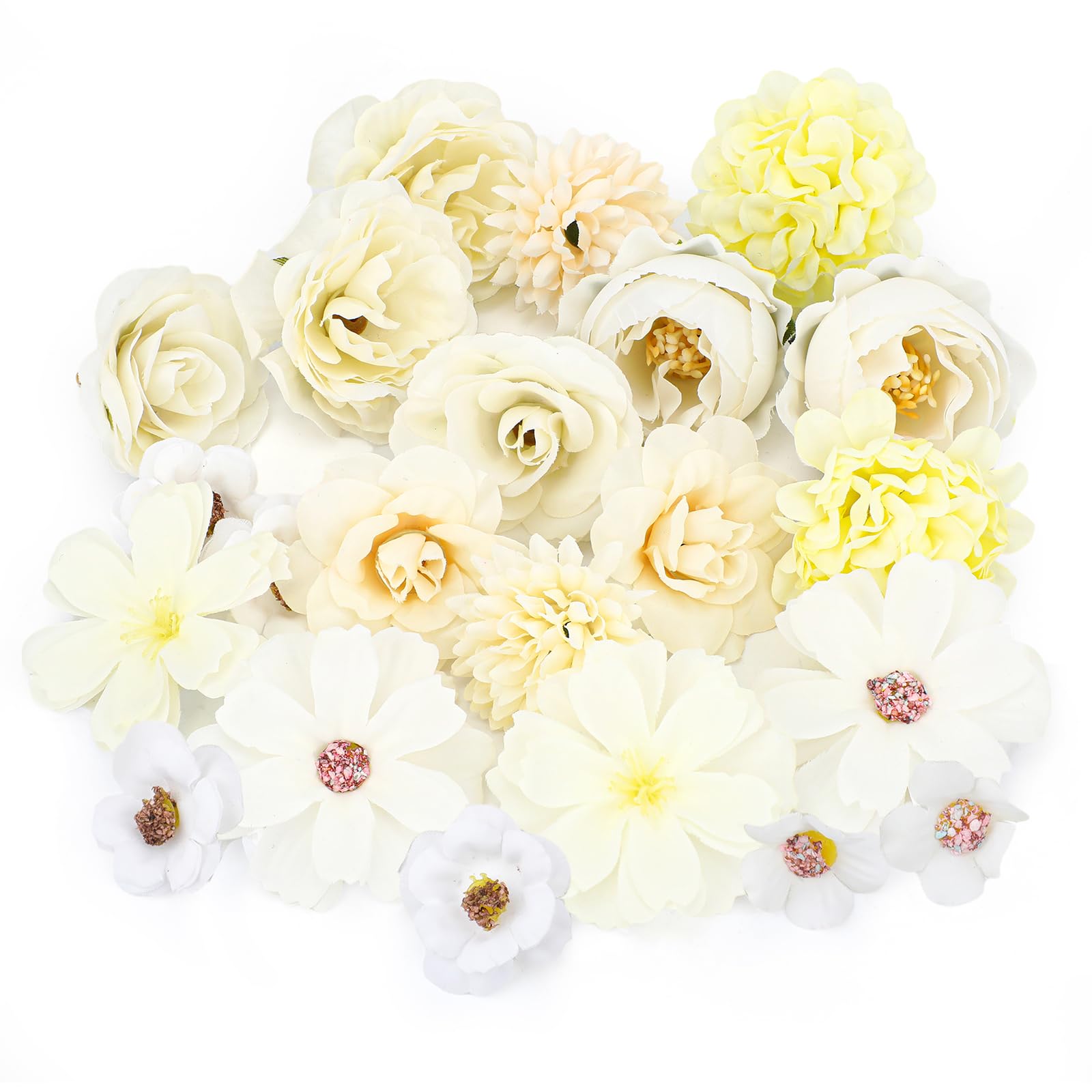 MWOOT 17 Pezzi Teste Di Fiori Artificiali, Fiori Finti Per