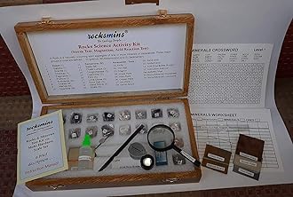 Rocksmins RO20ACWB Rocks Science Activity Kit Minerals Kits Sets Collections Rock Mineral Collection Geology Kits (RO20ACWB)