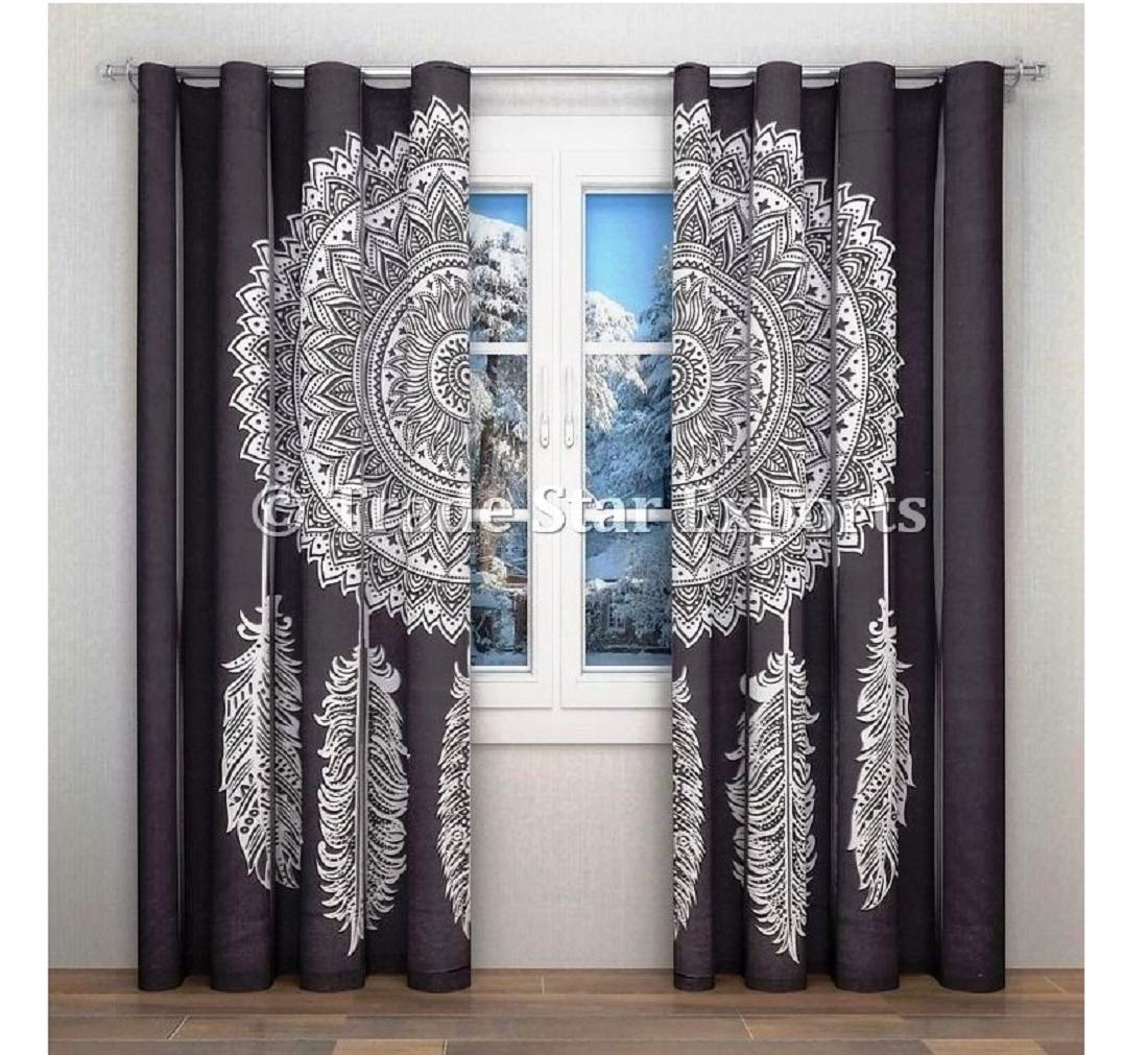 Rideaux bohème mandala en pur coton pour créer un salon zen et ethnique unique