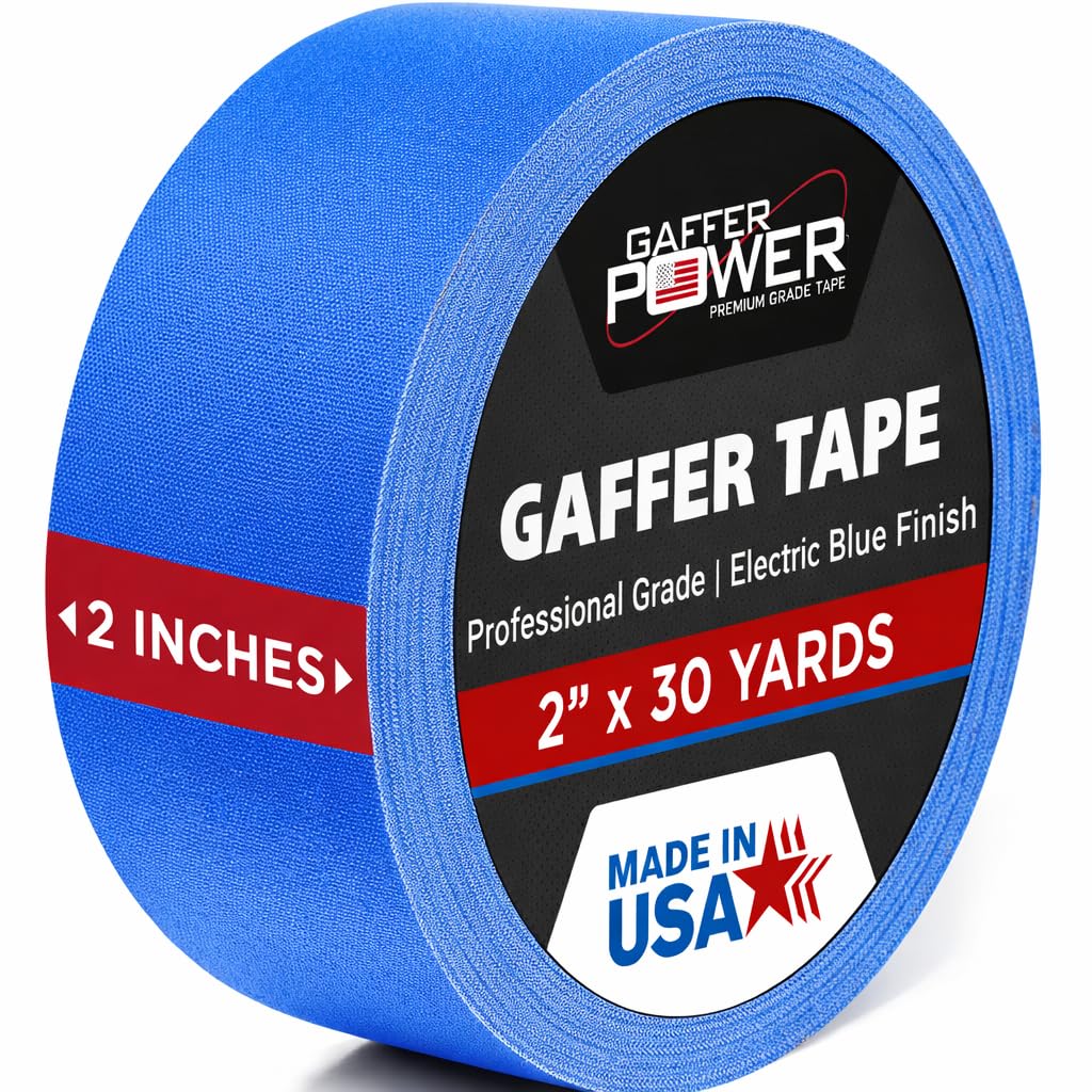 Gaffer Power Gaffers Tape 2 Inch | Electric Blue | USA Made Quality | Leaves No Residue