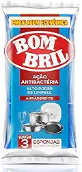 Esponja Antiaderente Bom Bril, Paquete com 3 Unidades