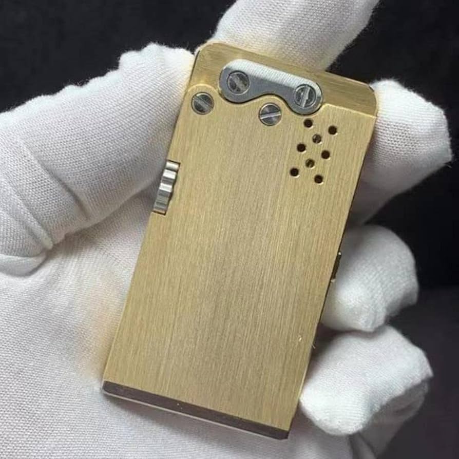 Amazon.co.jp: 新しいレーザーライター、真鍮製の手磨き灯油ライター