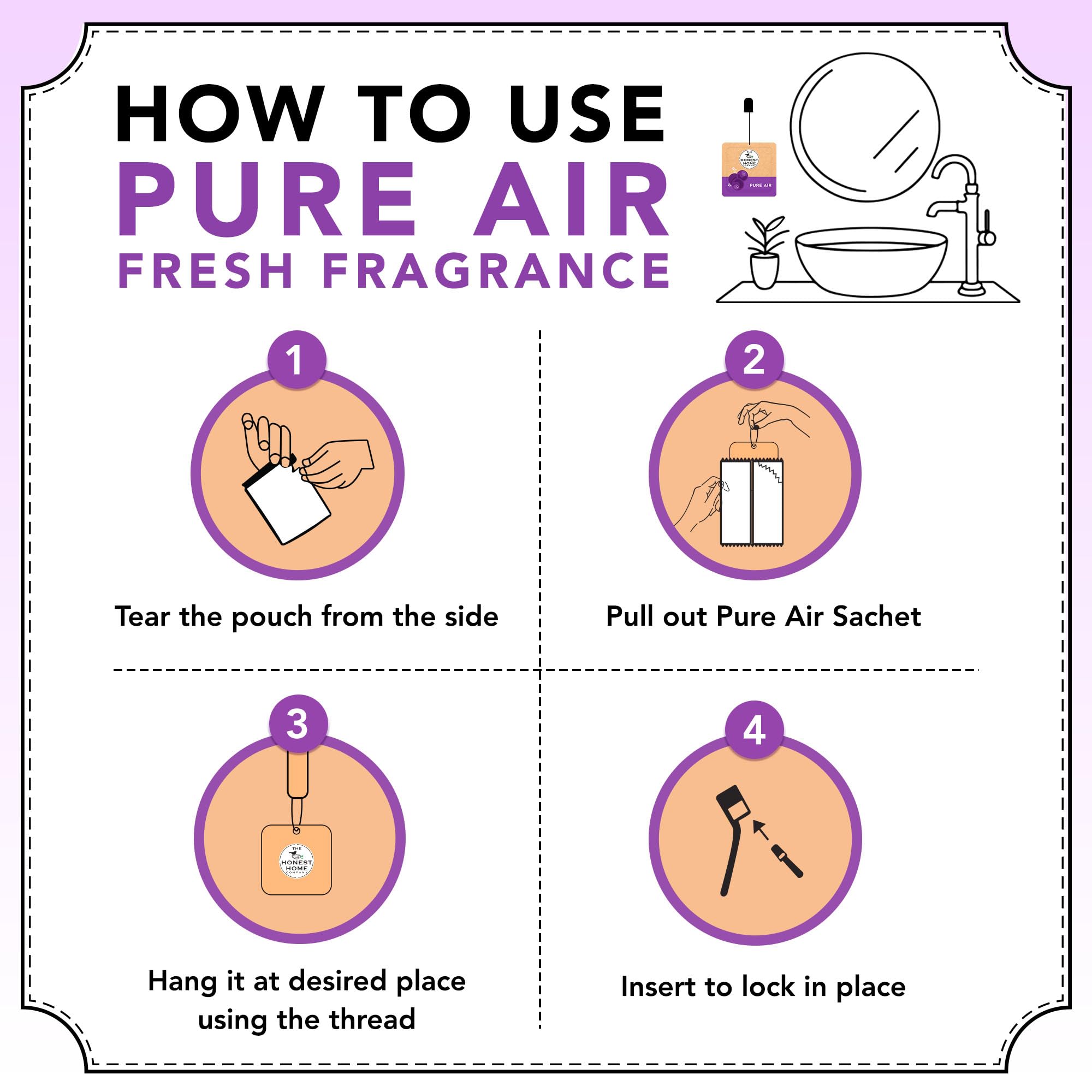 Honest Home Air Freshener Combo Pack of 2 | 3 Sachets/Box | Long Lasting Room Freshener for Home, Bathroom and Office | Gel-Based Odour Control with Assorted Fragrances (AIR-P3) - Image 8 thumbnail
