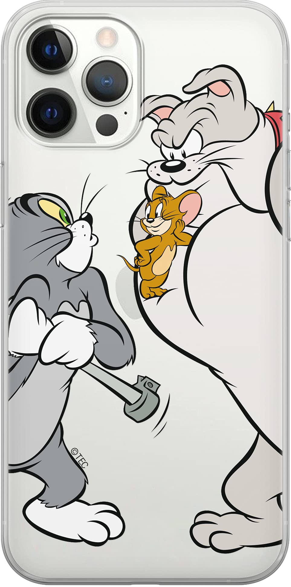ERT GROUP Original and Officially Licensed Tom & Jerry Smartphone Case for iPhone 12 PRO MAX, Optimal Smartphone Shape, Shockproof.
