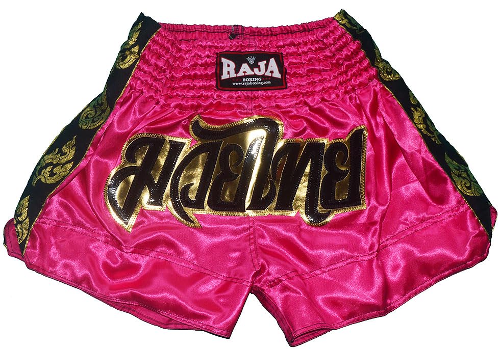 ⭐︎RAJA ムエタイパンツ【Red tiger Mサイズ】 新品 3Sサイズ RAJA キックムエタイパンツ 文字入レッド ラジャ