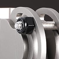 Vista 6 de 5/16-18 Tuercas de bloqueo hexagonales de nailon 5/16-18, 50 tuercas de seguridad de acero inoxidable 304, accionamiento hexagonal, acabado