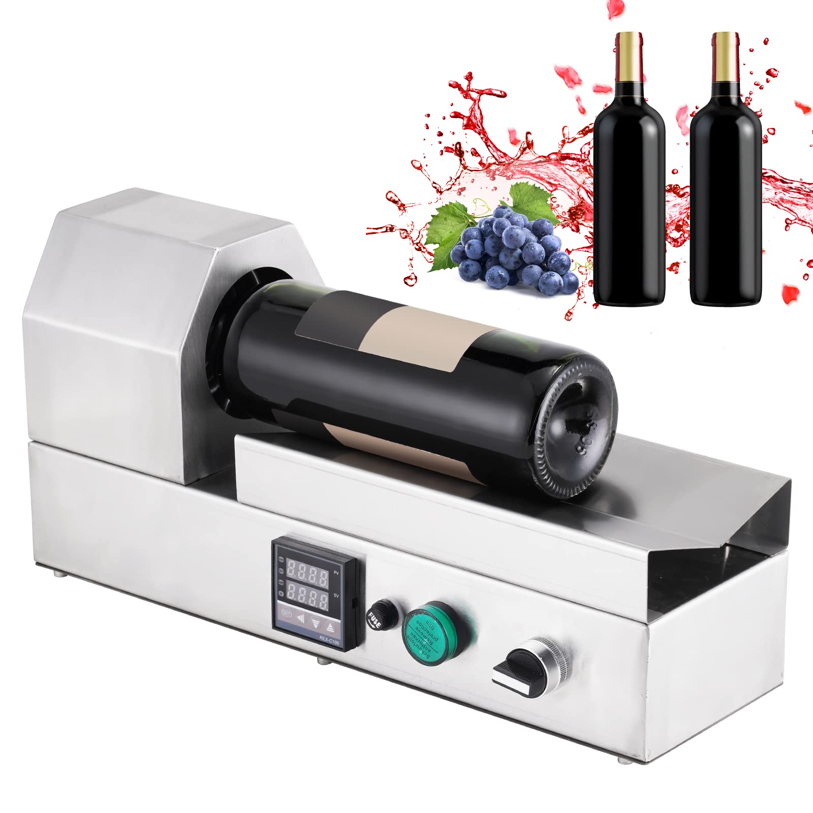 YJINGRUI Shrinker per capsule in PVC 1000 W Display digitale termostatico tappo di bottiglia di vino involucro termorestringente macchina 500 ℃ per diametro massimo 70 mm capsule in PVC