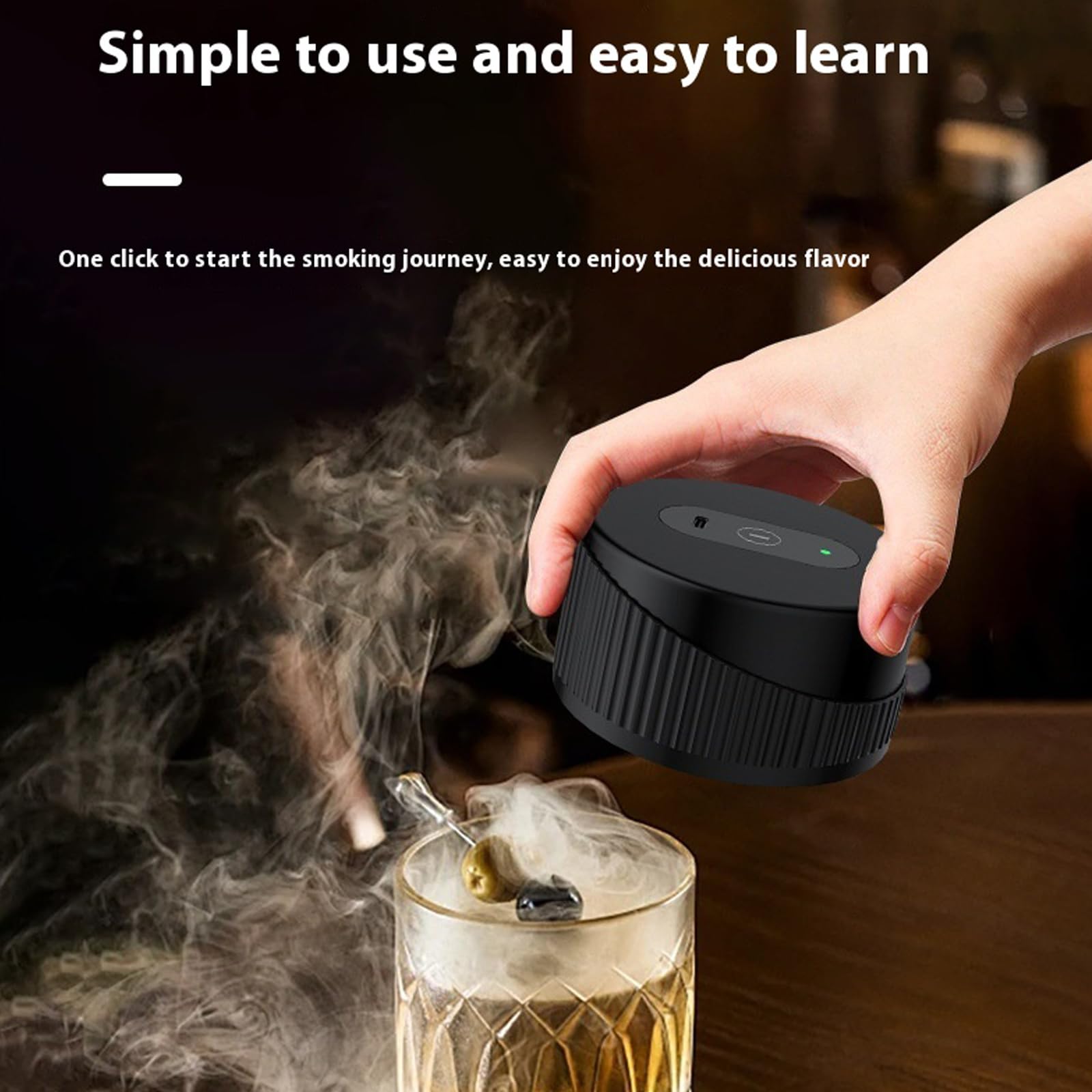 Portable Automatic Whiskeys Infuser With 6 Flavored Wood Chip USB Charging Cocktail Smoker Set For Men Birthday