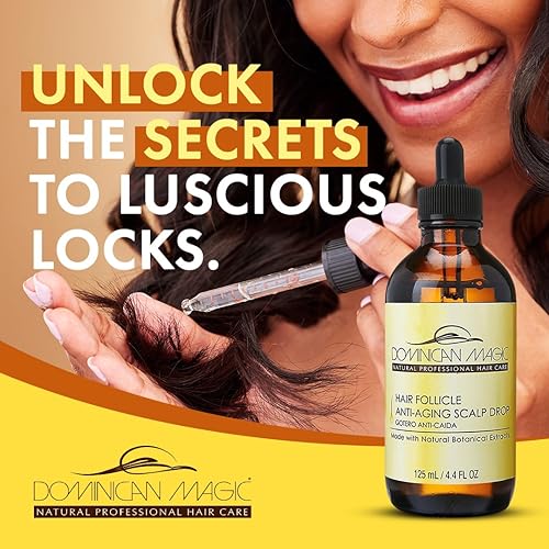 Miniatura 2 de Dominican Magic Folículo piloso antienvejecimiento para el cuero cabelludo tónico capilar con romero y canela, Gotero Anti-Caida, ayuda a estimular