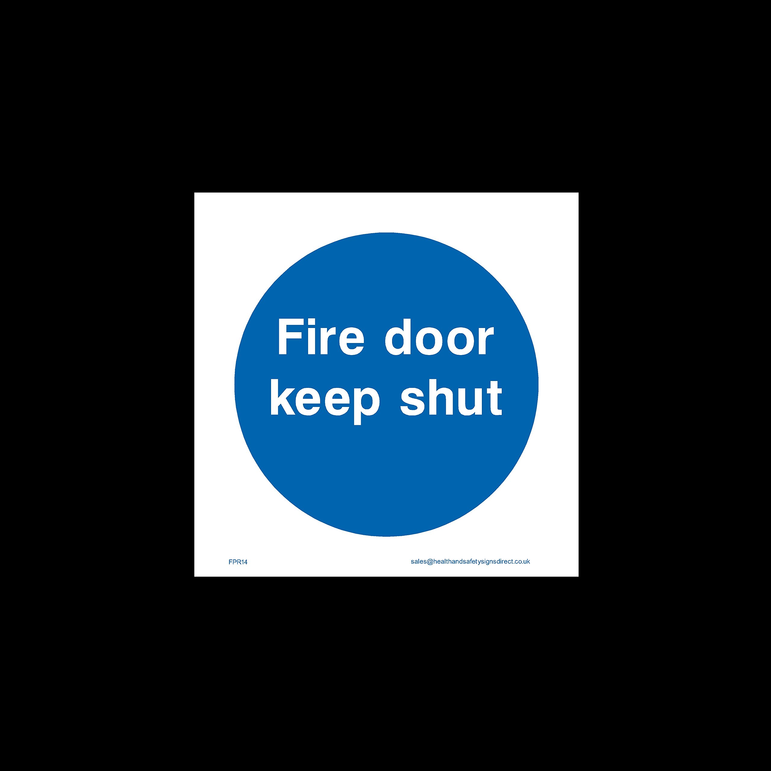 Fire door keep shut Sticker/Self Adhesive Sign - Fire Exit, Gangway, Emergency, Route - (FPR14)