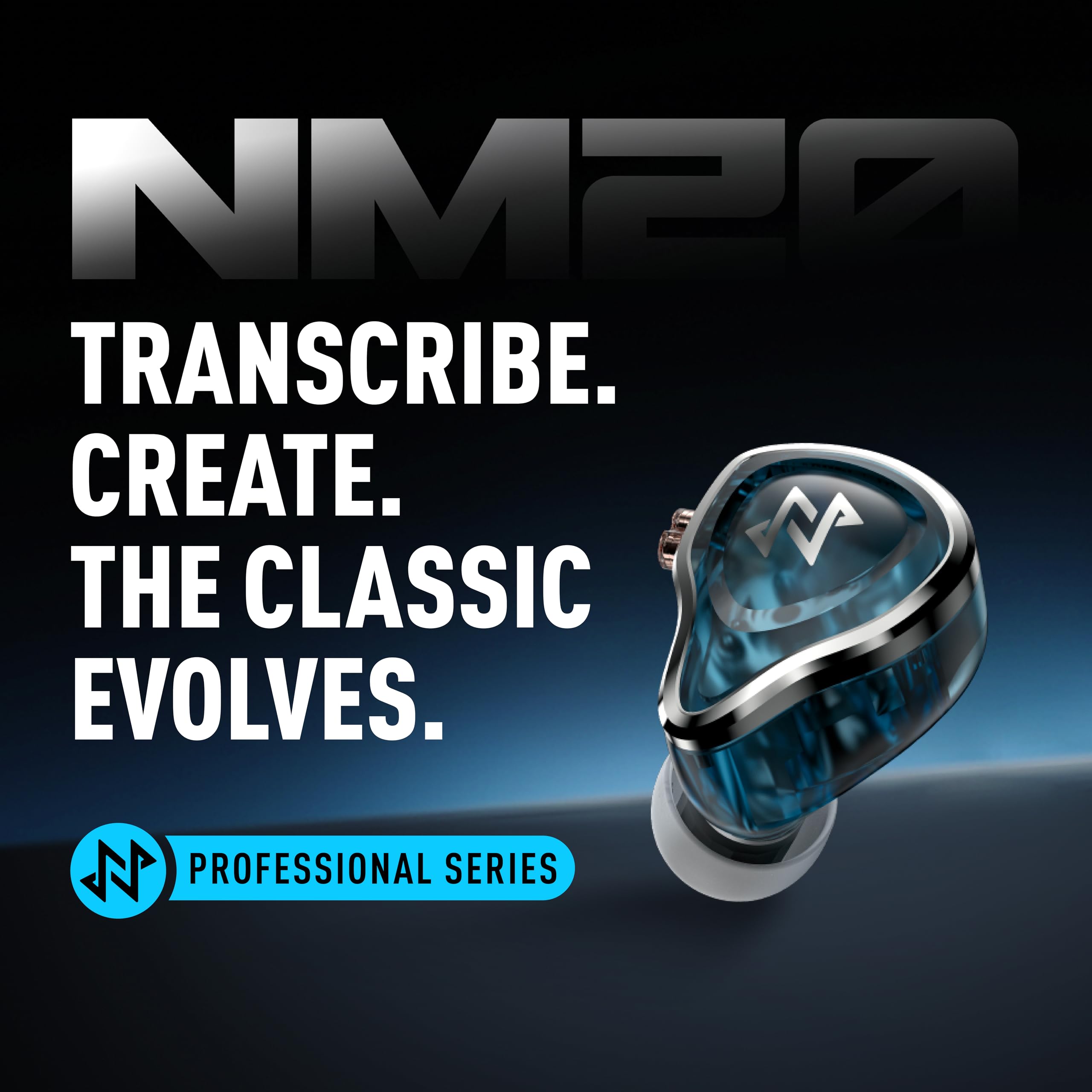 NM20 - Auriculares intraurales con cable para monitor de oído, uso en escenario, auriculares profesionales de estudio, sonido claro extra graves para músicos, audiófilos, controlador dinámico