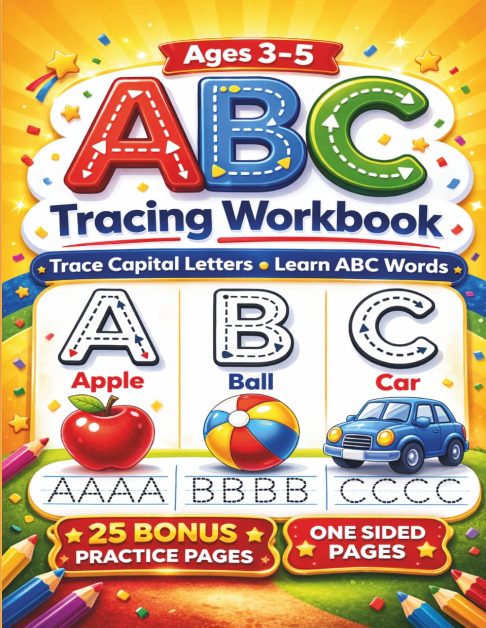 ABC Letter Tracing Workbook: Capital Letter Practice for Toddlers and Preschoolers | Learn to Trace Uppercase Letters A–Z with Fun Coloring Pages (KushPar Early Learning Workbook)