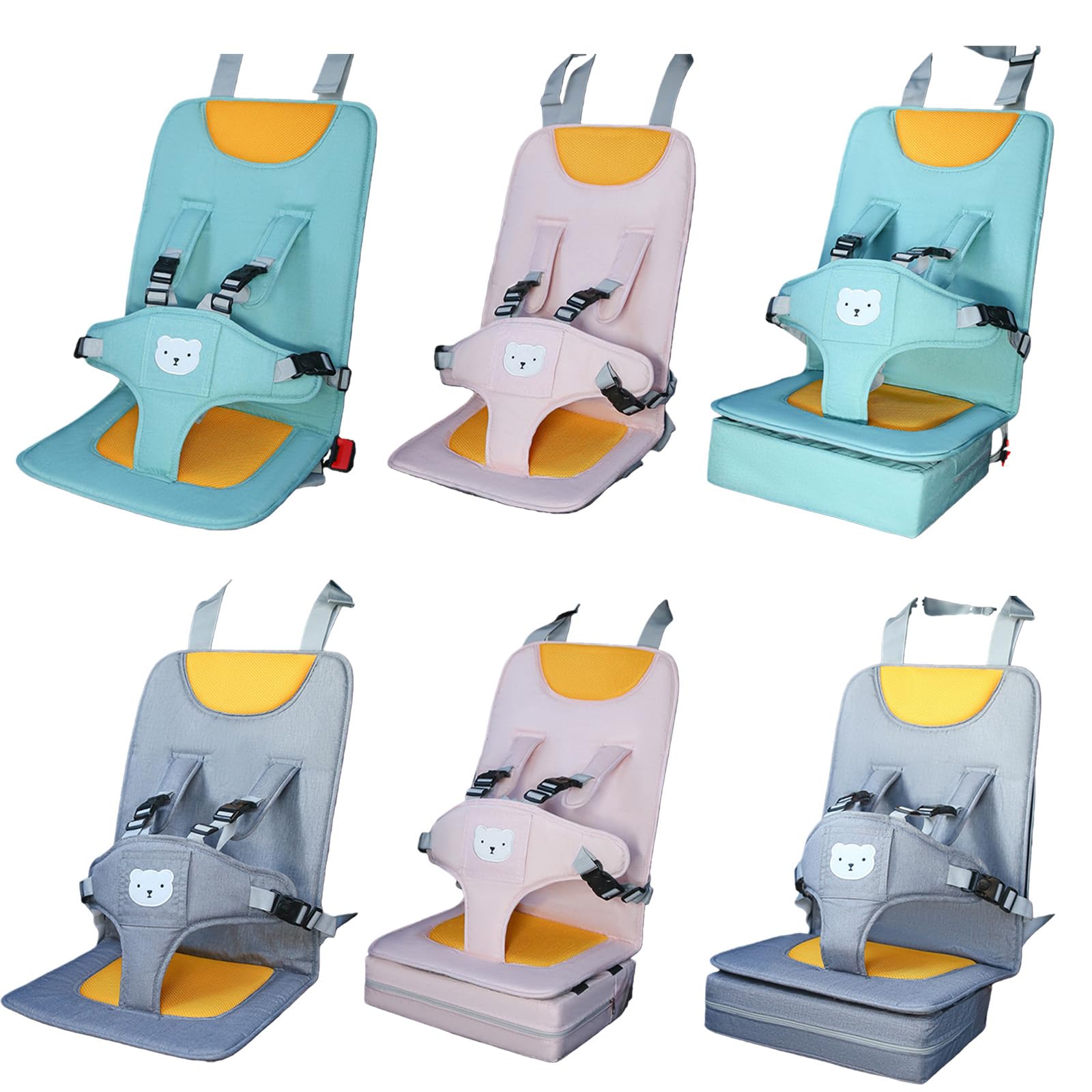 Seggiolino auto per bambini con/senza cuscino per aumentare l ' altezza per 6 mesi a 3 anni Facile da pulire e forte fissaggio Sedile per aumentare l ' altezza