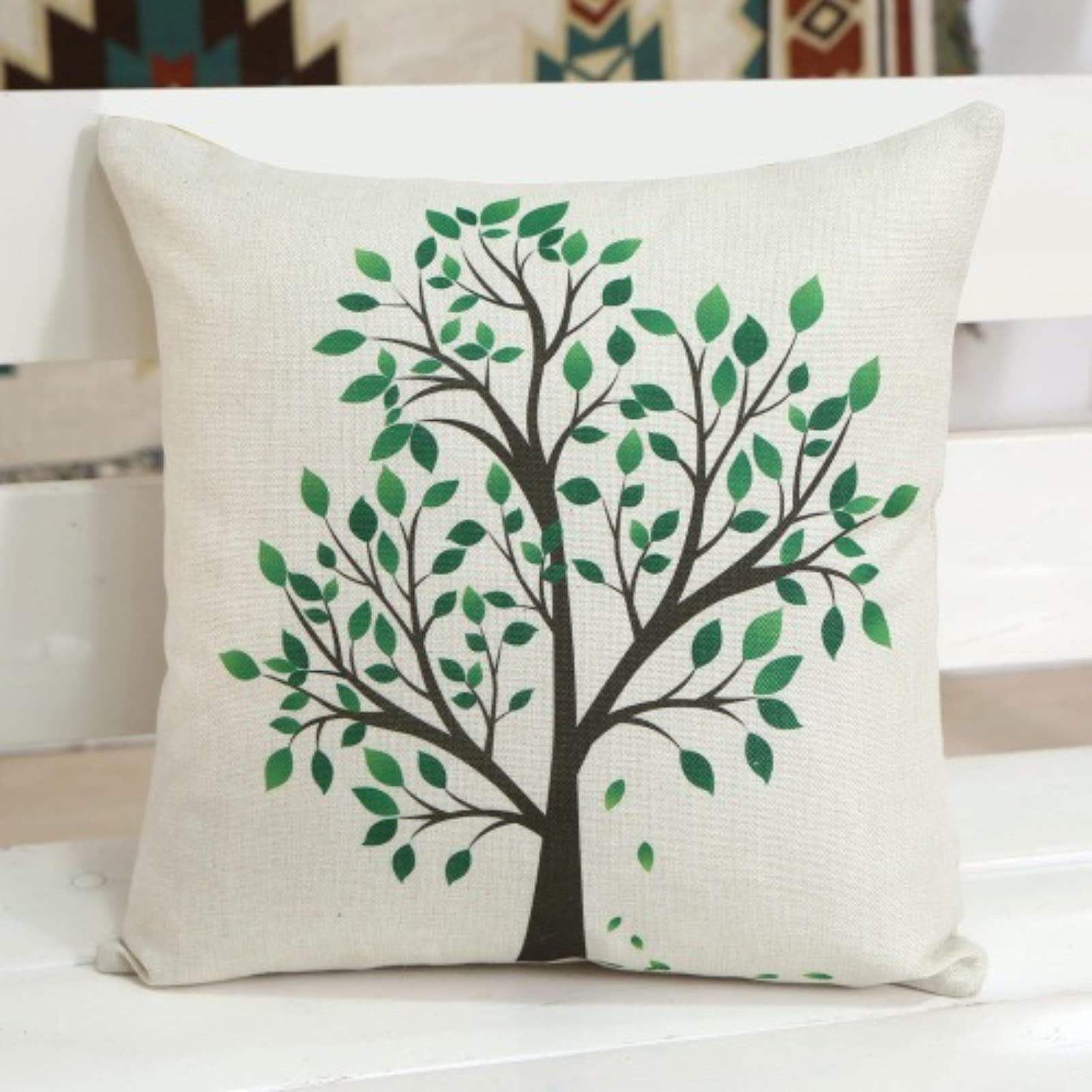 Juego de 4 fundas de cojín de flores de 45 x 45 cm, fundas de almohada decorativas, adecuadas para decoración del hogar, cama, sofá, coche, cintura (4 unidades)
