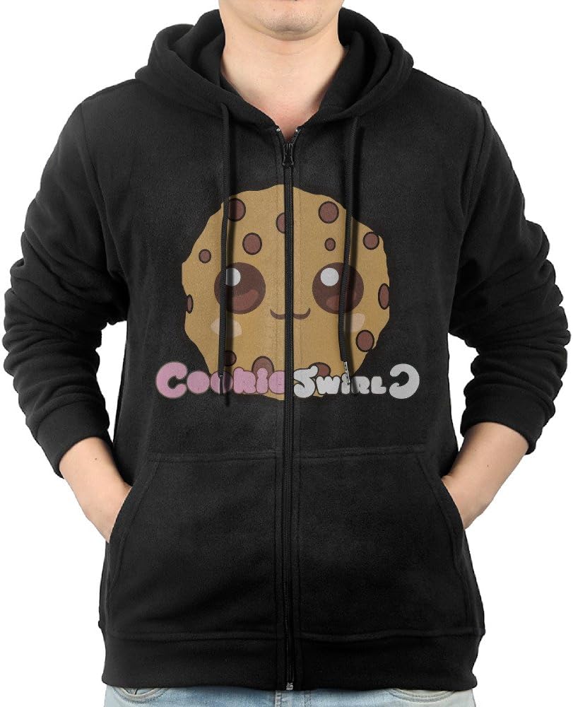Akagopstore Casual Mens Cute Sweet Cookie Swirl Full-Zip Sweatshirt Hoodie Jacket