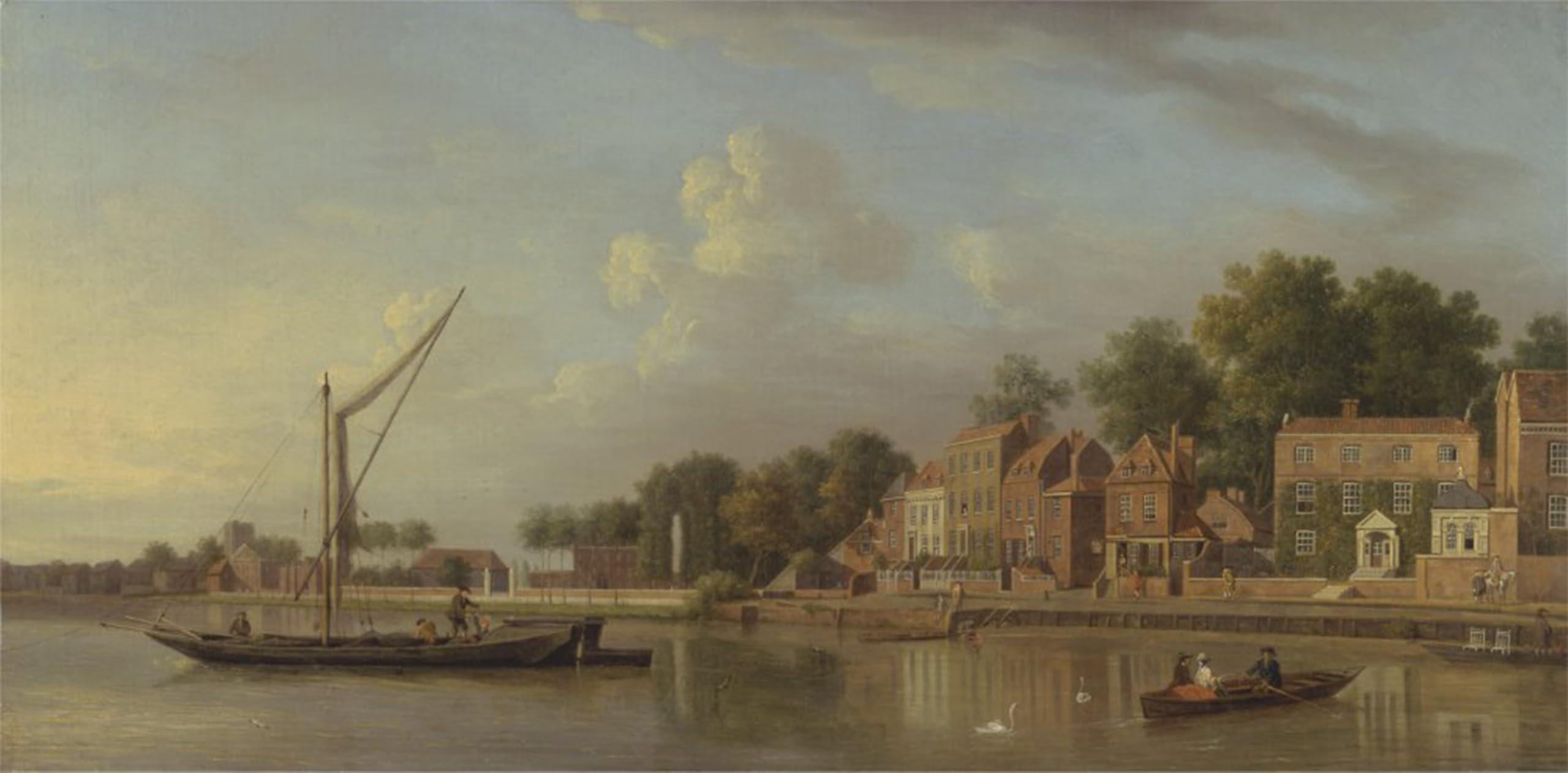 POSTERIIk Vintage Print Pop Art Landscape Artwork the Thames At Twickenham by Famous Painter Art Prints for Office Home Decor 60x90cm