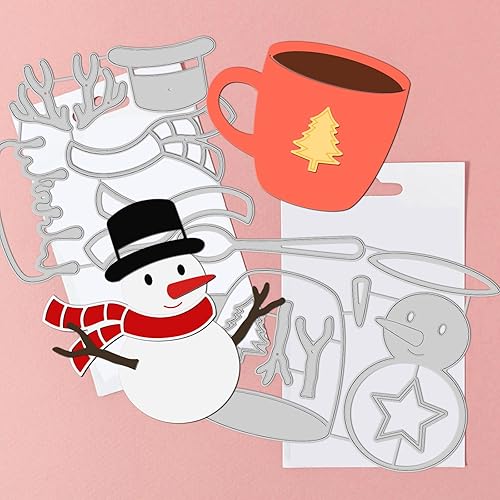 Miniatura 3 de GLOBLELAND Juego de 3 troqueles de corte clásicos de Navidad para helado de Navidad, para álbumes de recortes, metal, Navidad, muñeco de nieve,