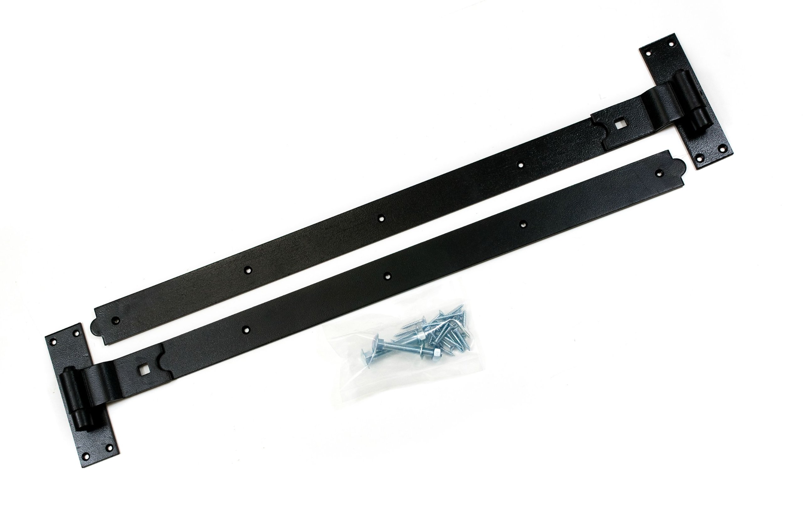 1st Fix South 1 Pair of 750mm (30") Black Cranked Hook and Band Gate/Door Hinges