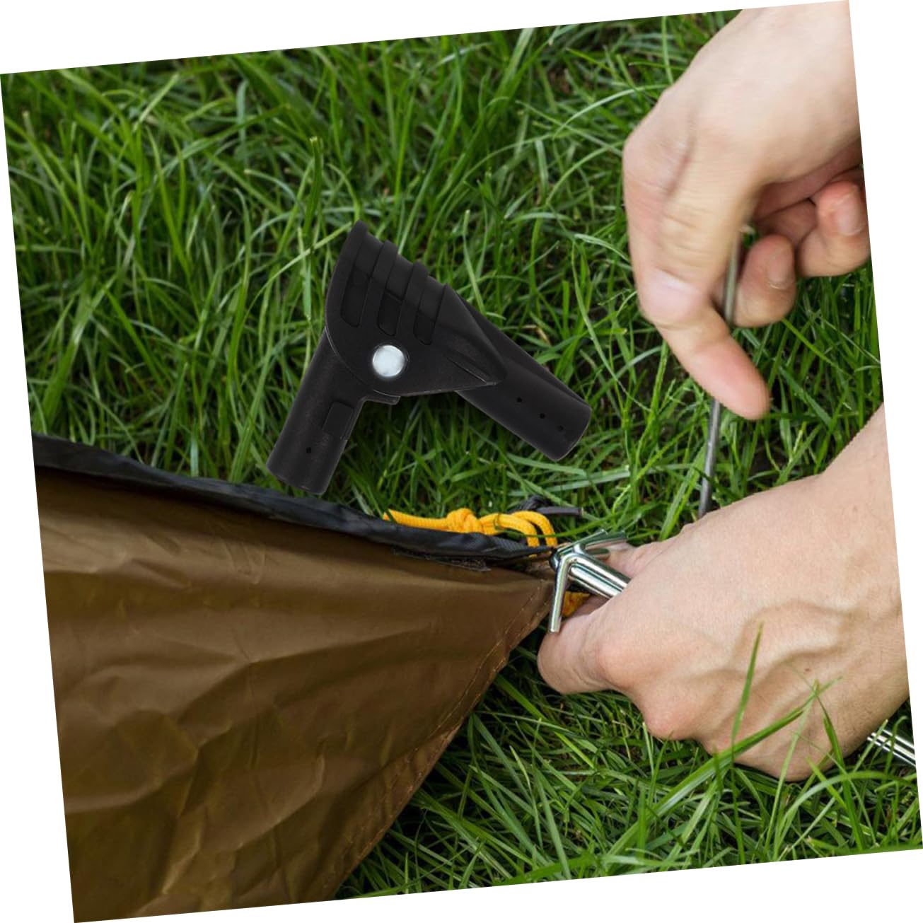 TOYANDONA Joint De Tente Glamping Soutien Accessoire De Tente Ajustable Joint De Bricolage pour Tige De Support Connecteur De Tige De Support De Tente Nylon Black