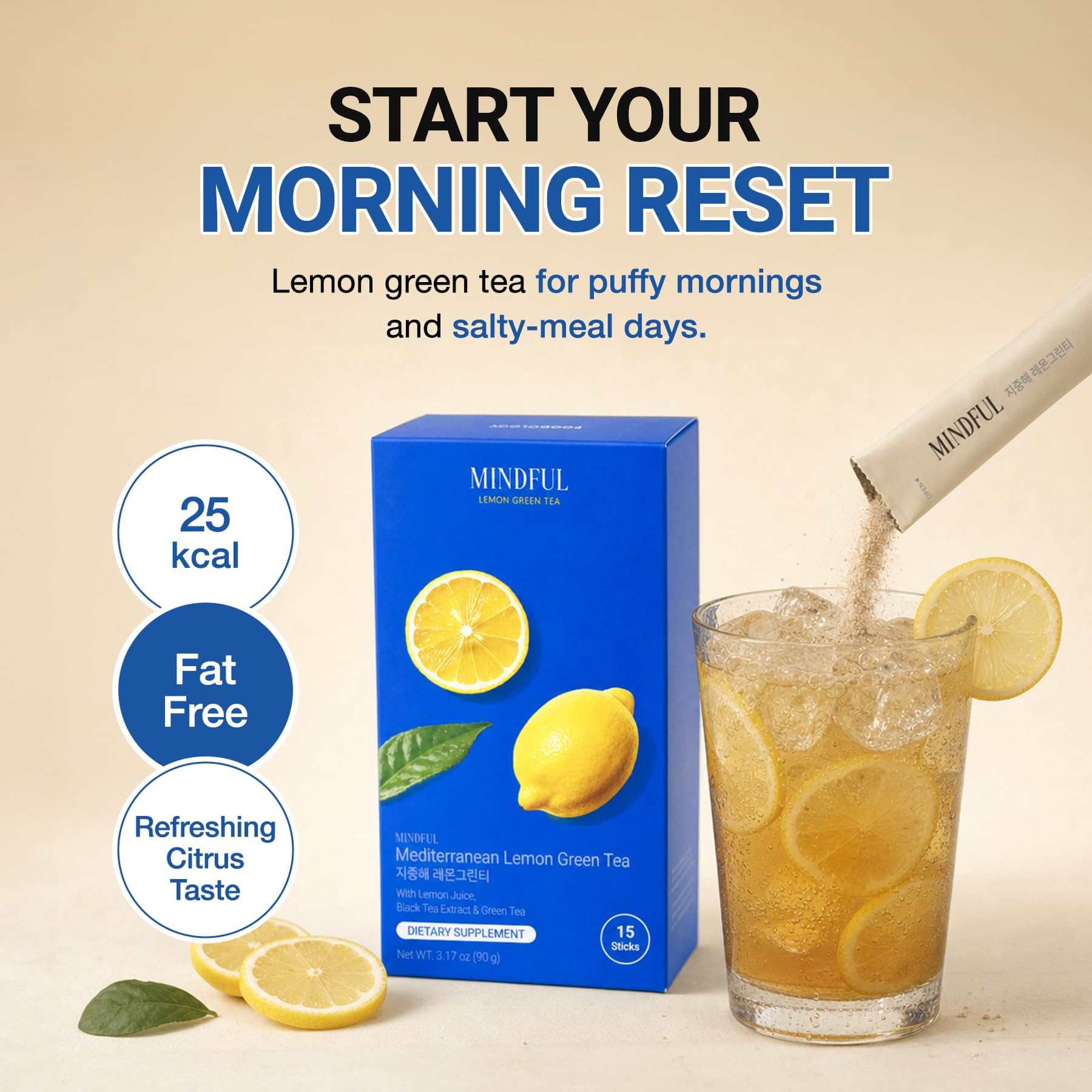 FOODOLOGY Korean Detox Lemon Green Tea with Potassium — Amazon image 3